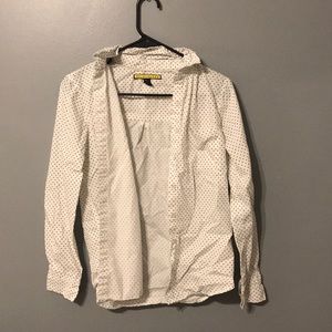 White Polkadot Button Down